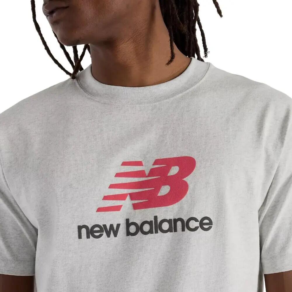 Camiseta Gris New Balance Athletics Logo T-Shirt Ash Heather 2/5