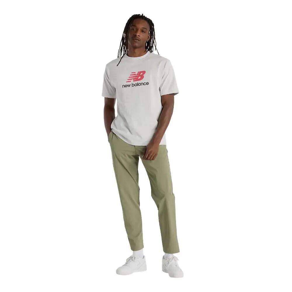 Camiseta Gris New Balance Athletics Logo T-Shirt Ash Heather 4/5