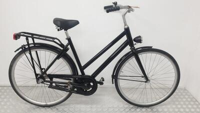 Omafiets gebruikt 28 inch, 57 cm - zwart, 3 maanden garantie