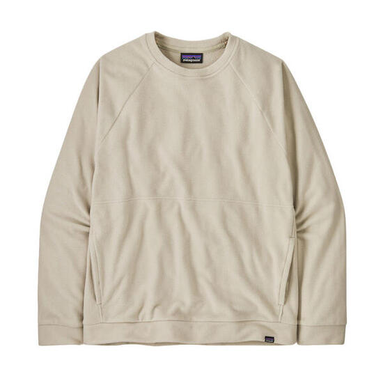 Sudadera Beige Patagonia Men´s Micro D Fleece Crewneck Con Forro Polar