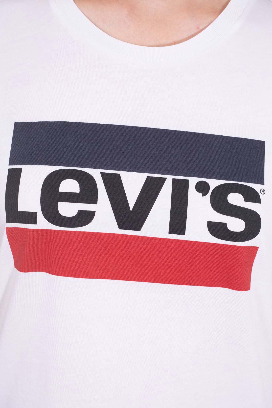 Camiseta Blanca Levis de Cuello Redondo con Logo en el Pecho 5/5