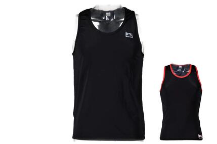 Débardeur boxe française, Savate - MB123, Metal Boxe - Noir & rouge - 2m00