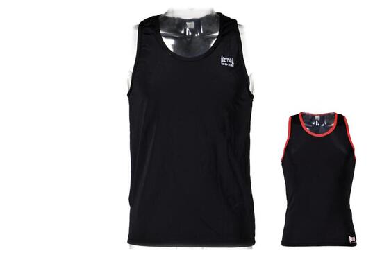 Débardeur boxe française, Savate - MB123, Metal Boxe - Noir & rouge - 2m00