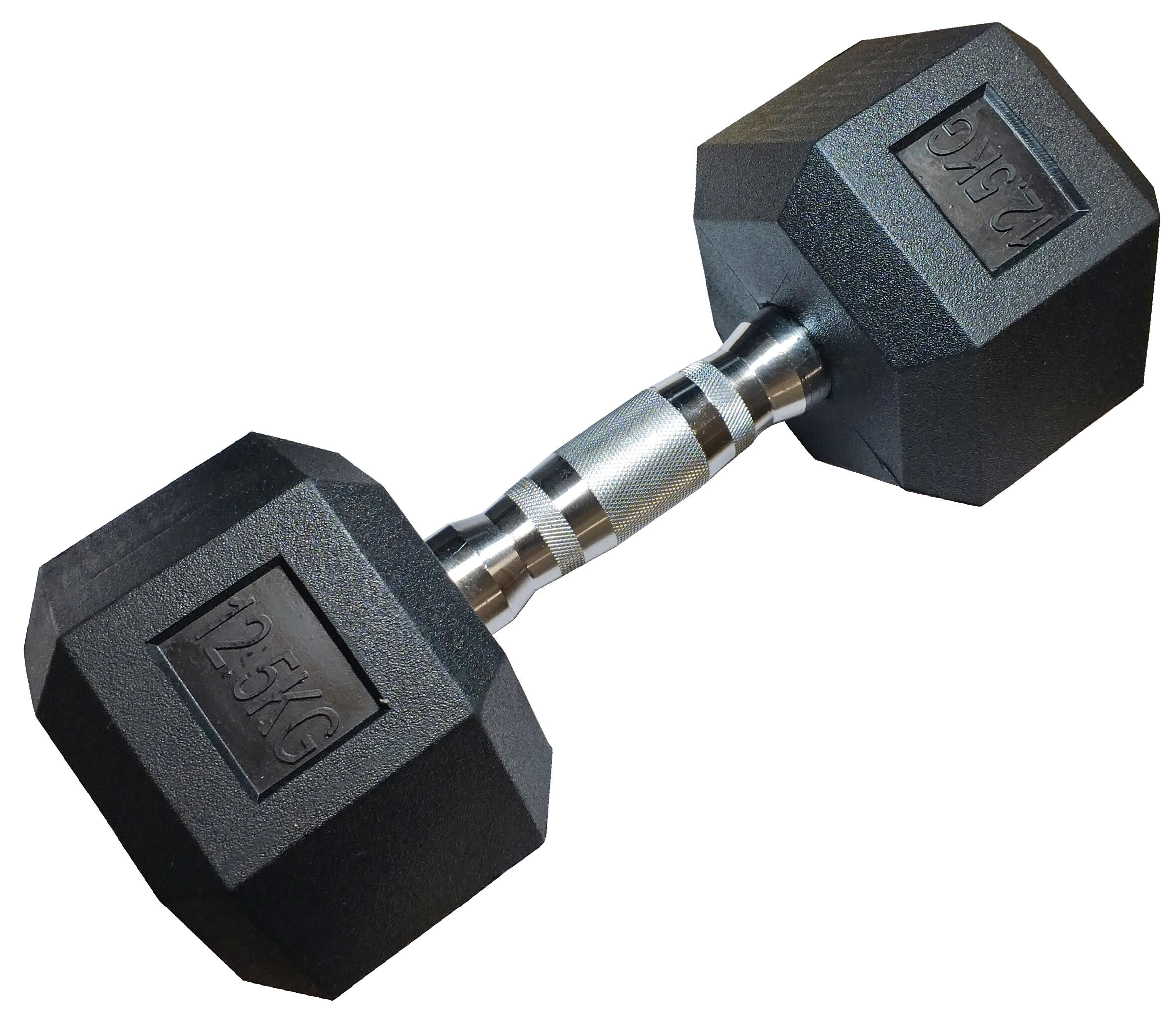 Jednoruční šestihranná HEX činka 12,5 kg pogumovaná 1/1
