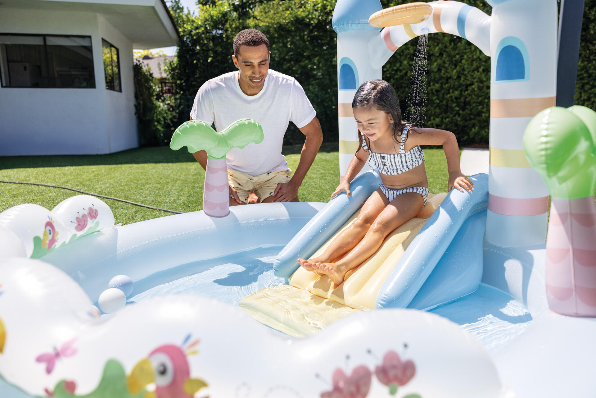 Hrací centrum INTEX 56148 UNICORN CASTLE PLAY CENTER 196x178x127 2/7