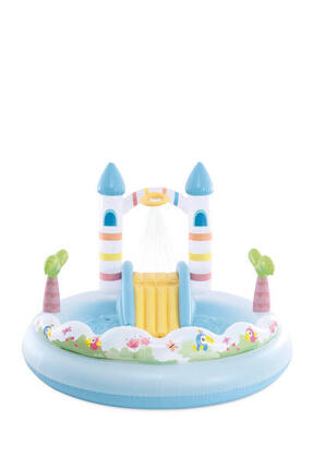 INTEX Centro de juegos hinchable castillo unicornio con tobogán