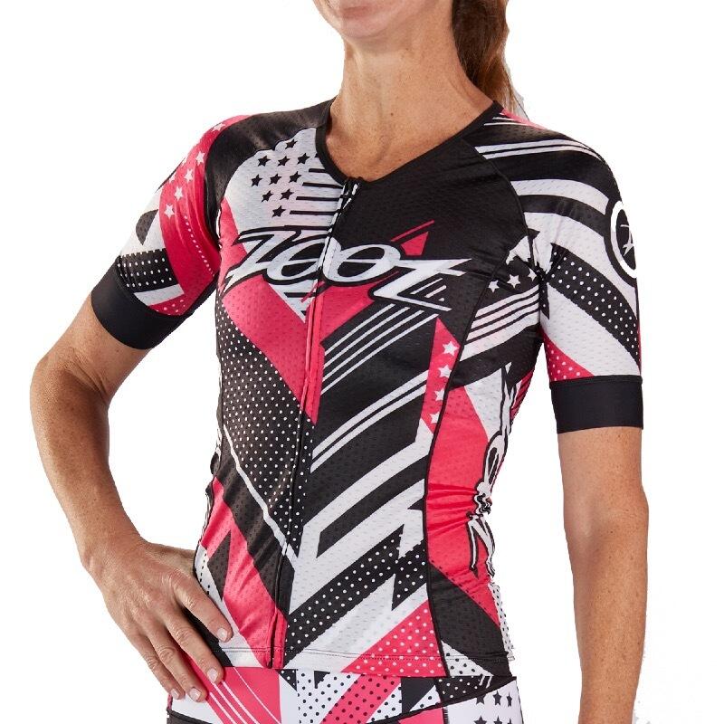 Kurzarm Trikot Damen Triathlon Aero Trikot Design Team ZOOT 2/5