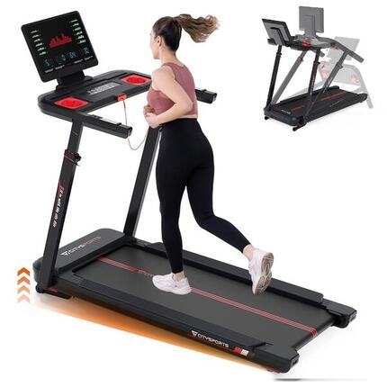 Tapis de Course Pliable et Inclinable-NB6-3700W-15.5km/h-Zwift,Kinomap