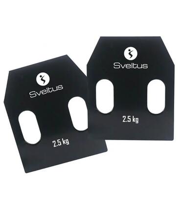 Paire de plaques en acier pour Gilet lesté Pro, avec poignées, Sveltus