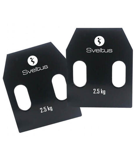 Paire de plaques en acier pour Gilet lesté Pro, avec poignées, Sveltus