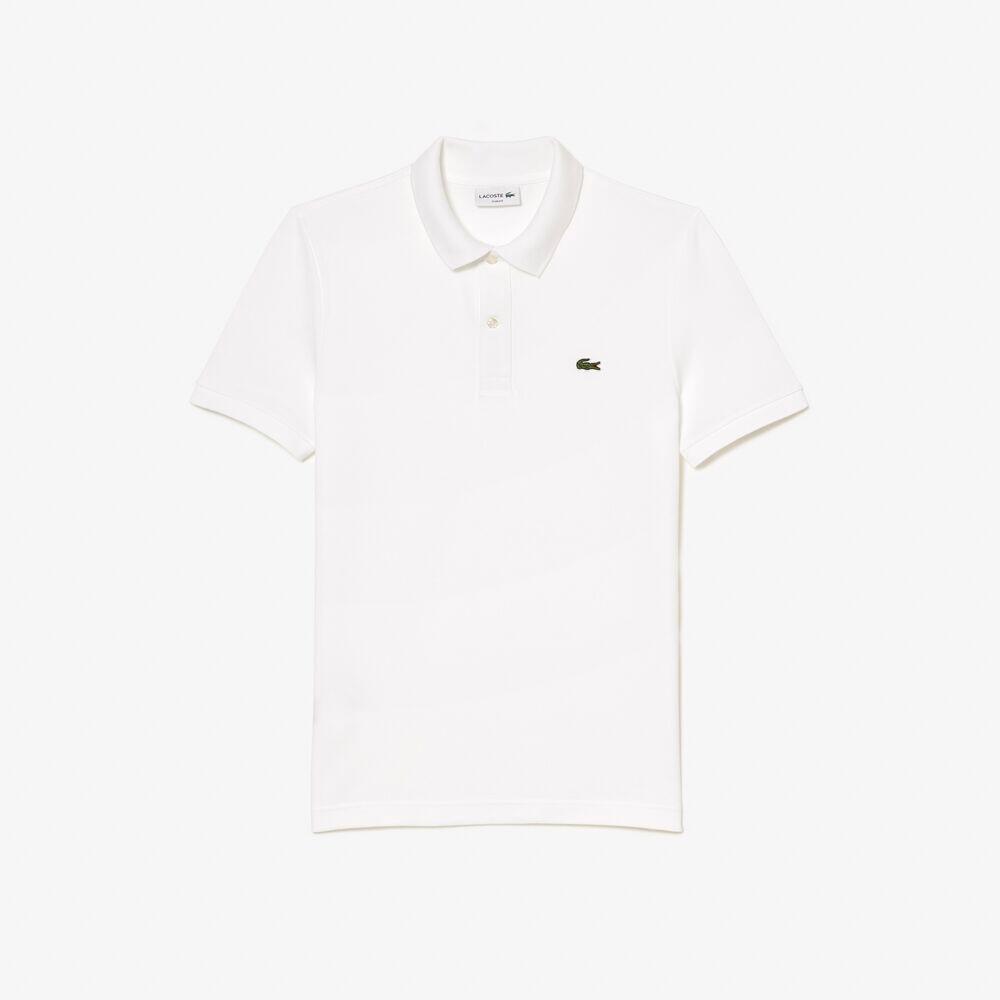 Polo Blanco Lacoste L.12.12 Slim Fit en Petit Piqué 3/4