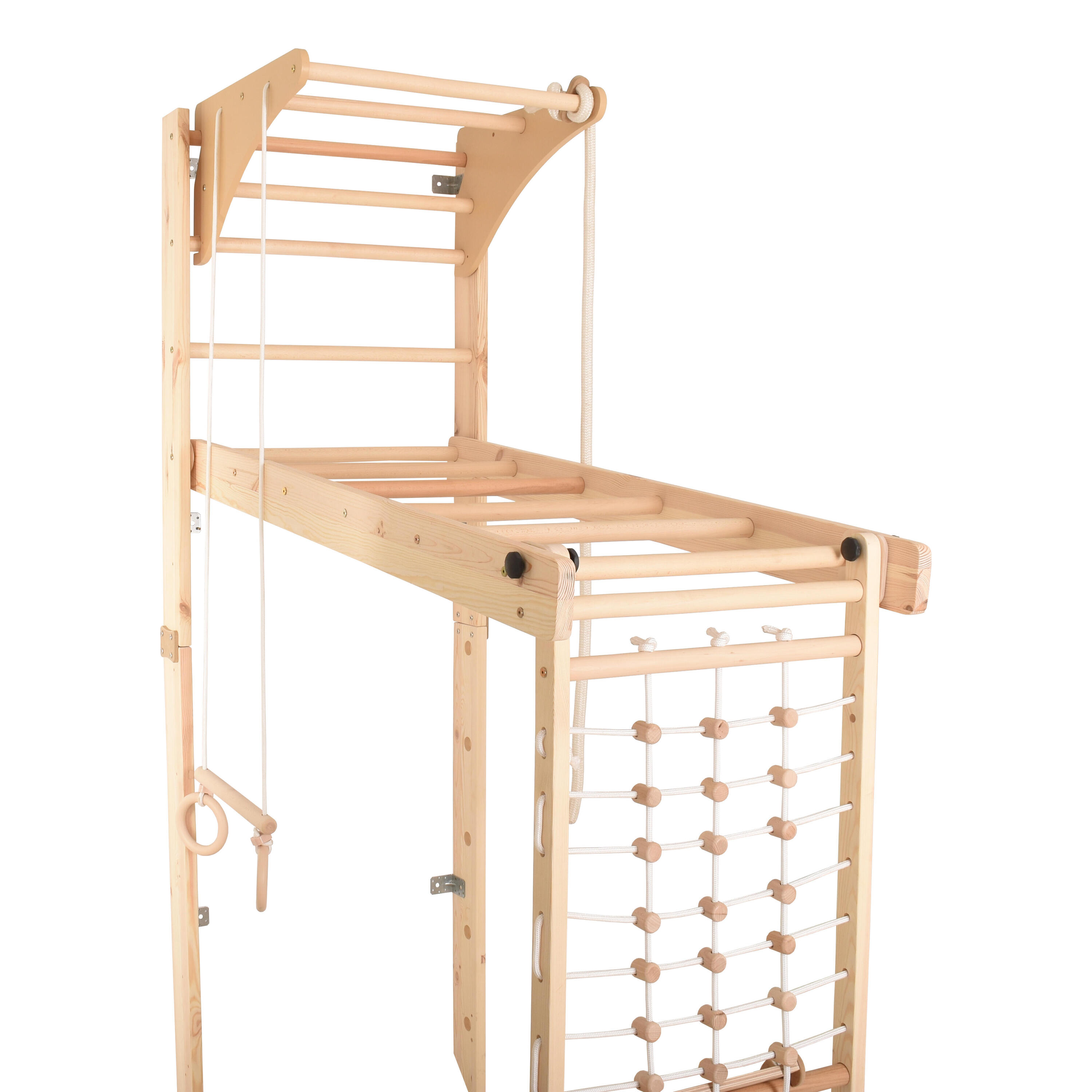 Unisex gymnastiek Zweedse wand hout met accessoires Transformer 3/5