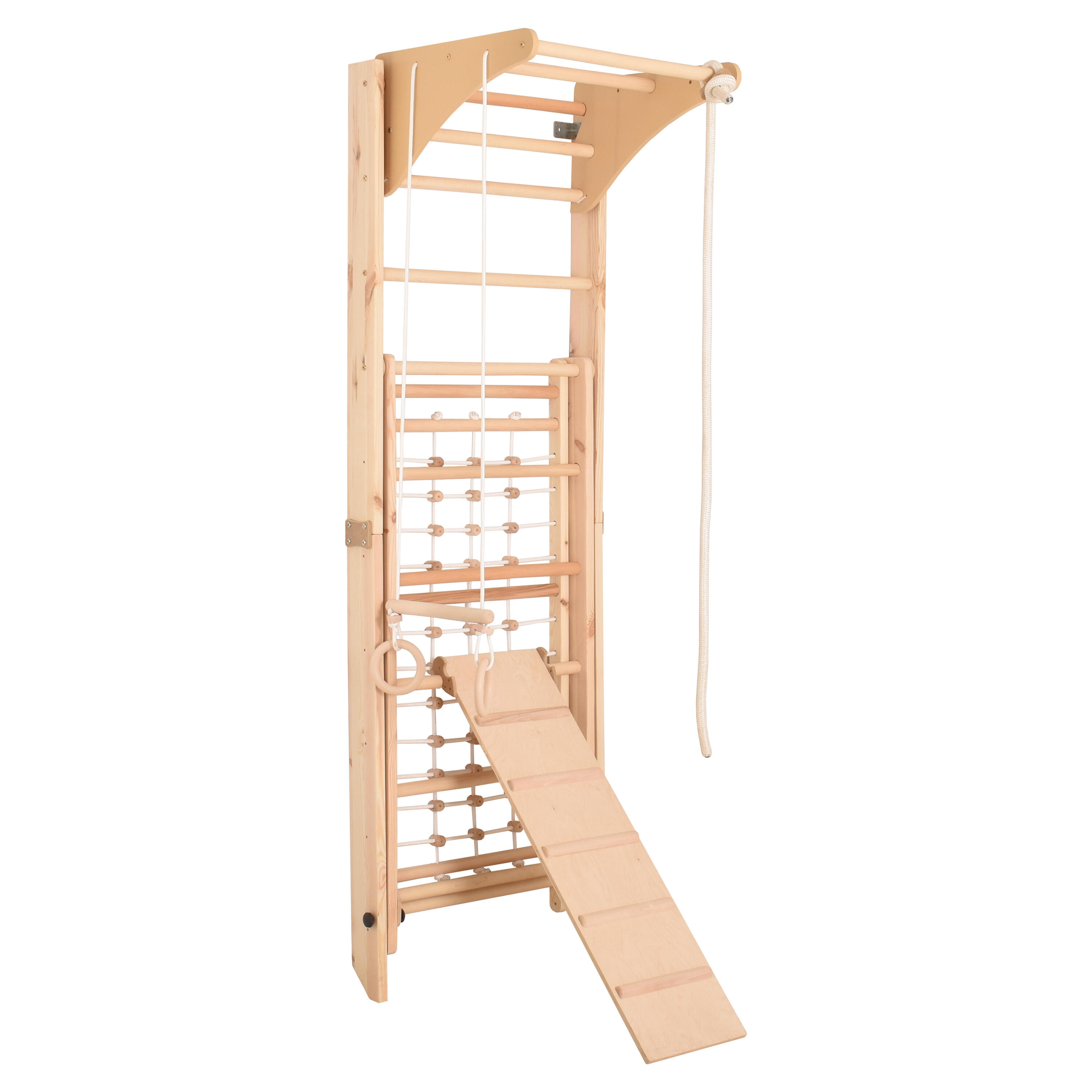 Unisex gymnastiek Zweedse wand hout met accessoires Transformer 4/5
