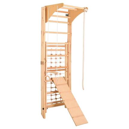 RINAGYM Kletterwand aus Holz mit Kletterseil – für Kinder & Erwachsene
