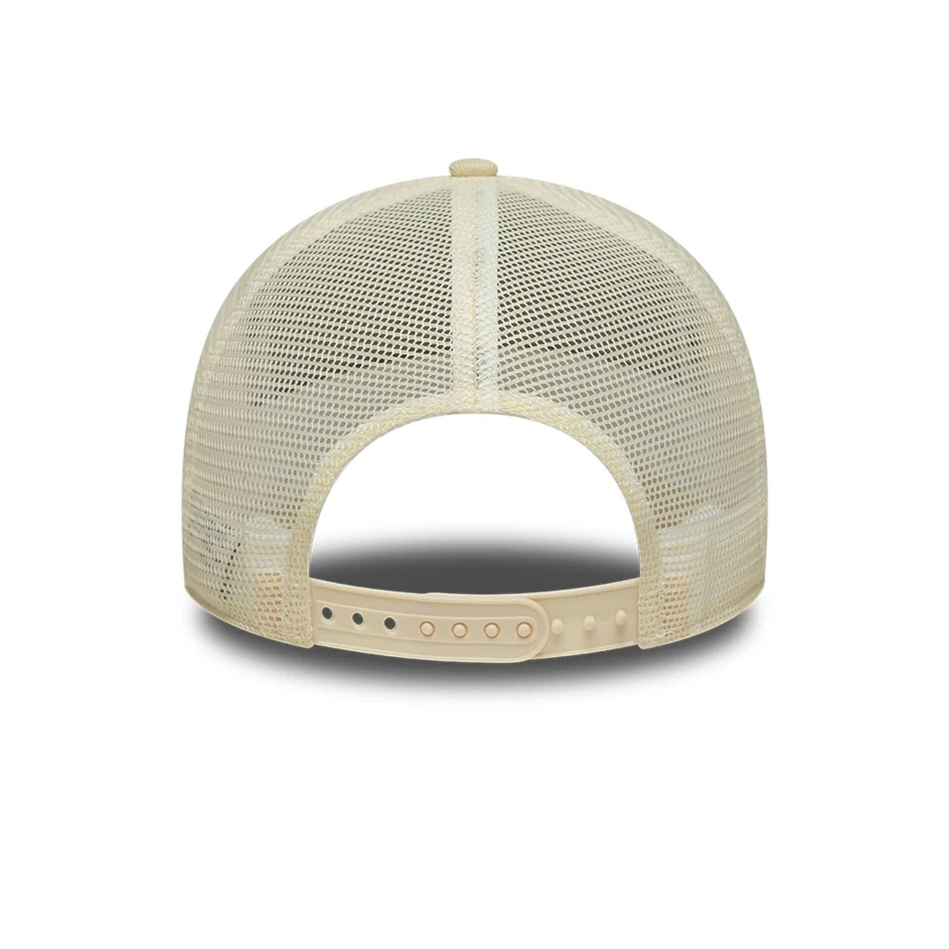 New Era 9FORTY Trucker Cap Leather Patch light beige 4/5
