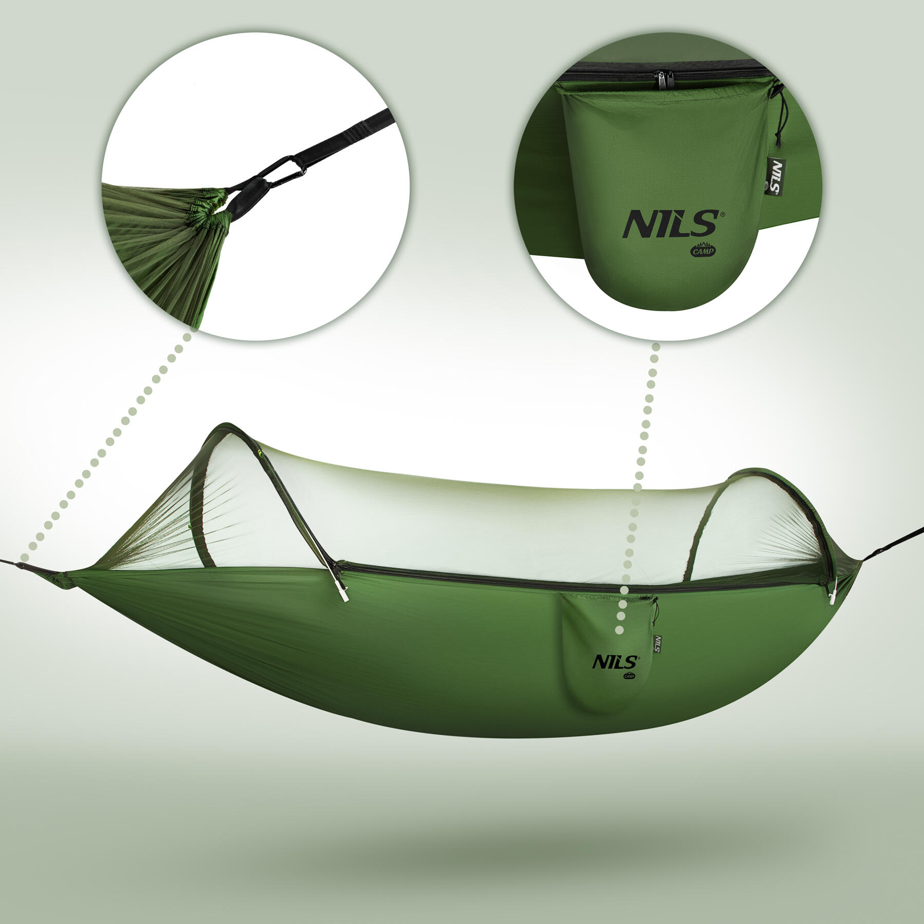 Hngematte mit Moskitonetz NILS CAMP NC3117 | Decathlon