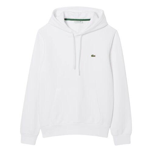 Sudadera Blanca Lacoste Básica con Capucha de Estilo Casual y Elegante 4/4