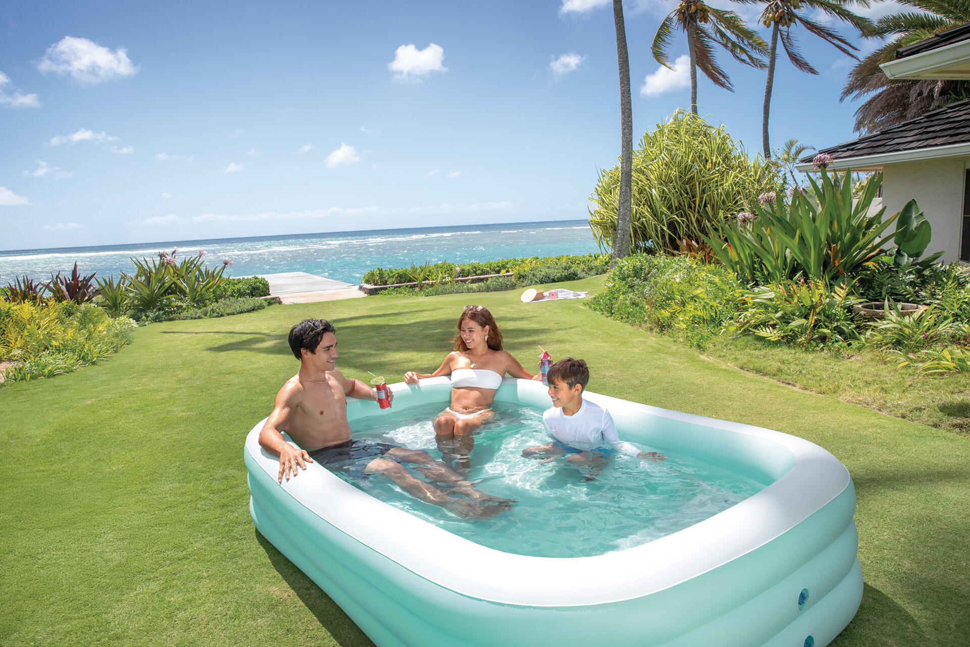 Bazén INTEX 58497 SWIM CENTER™ FAMILY LOUNGE POOL 264x165x56 cm 2/7