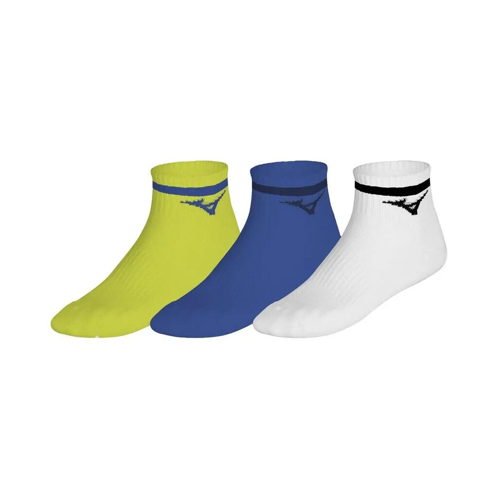 Pack De 3 Calcetines Mizuno Training Mid With Line Verde/azul/blanco