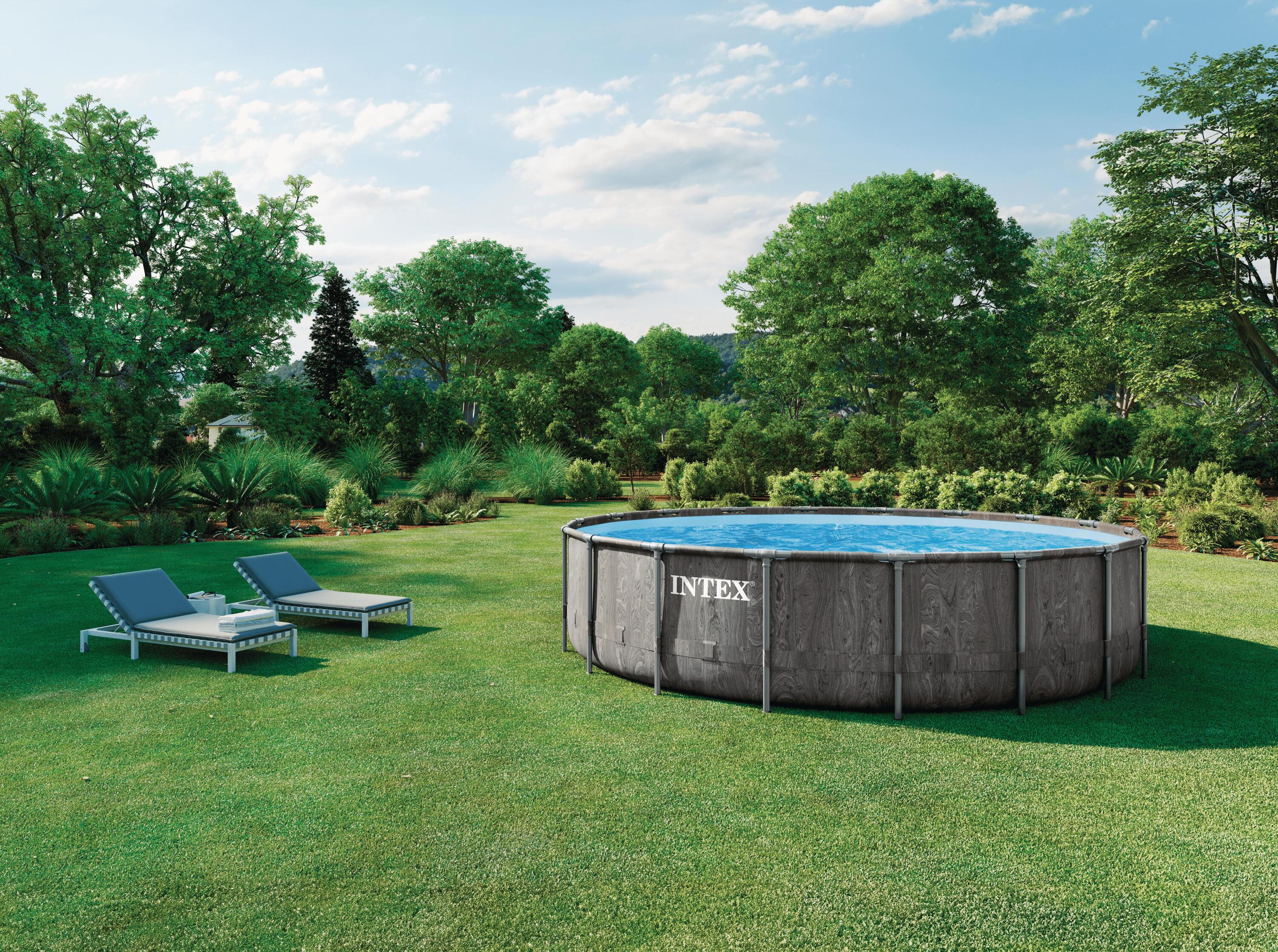 Piscina redonda amovível D549x122 cm cor cinzento escuro, capacidade 24,311 l 2/7