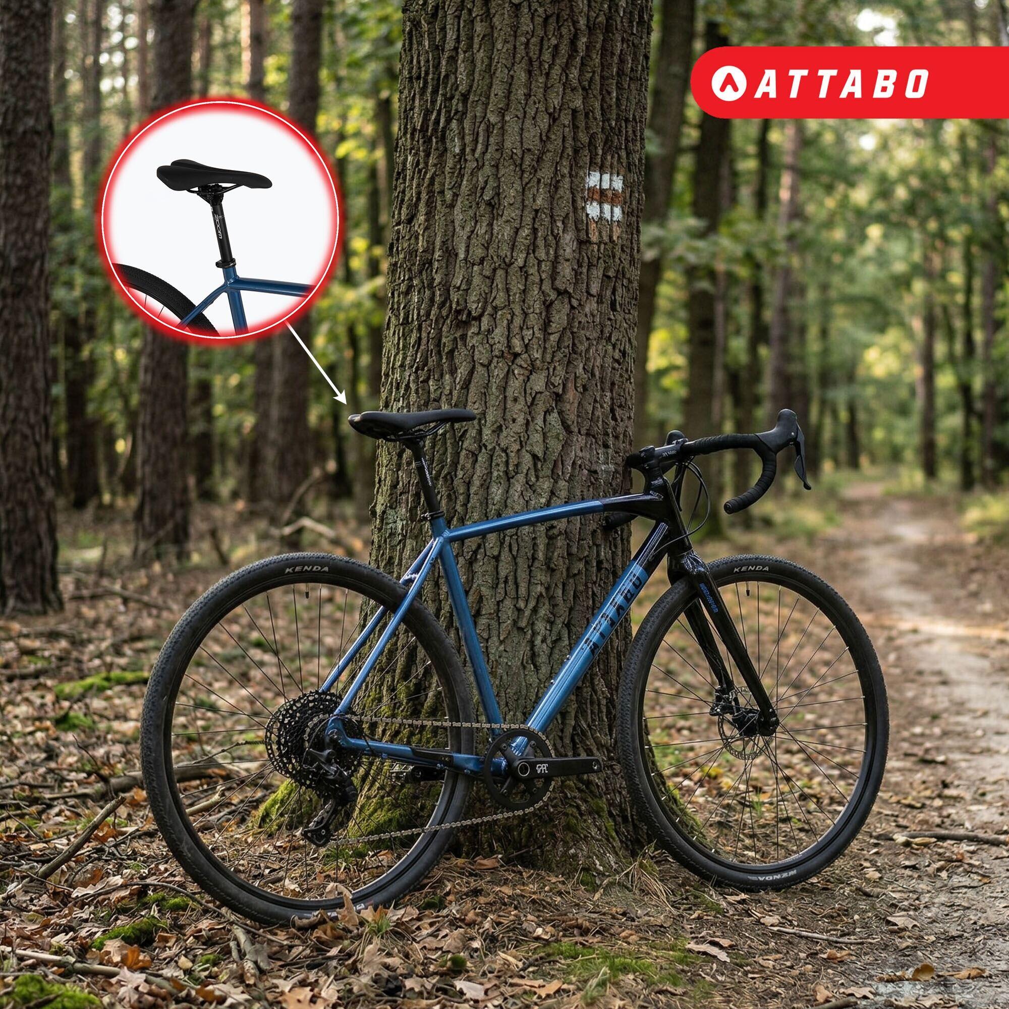 Rower gravelowy ATTABO GRADO 2.0 niebieski Aluminiowa rama 10 przełożeń 4/7