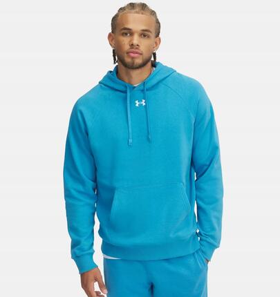 Bluza nierozpinana z kapturem męska błękitna Under Armour S