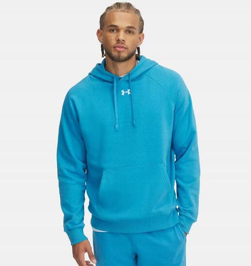 Bluza nierozpinana z kapturem męska błękitna Under Armour S