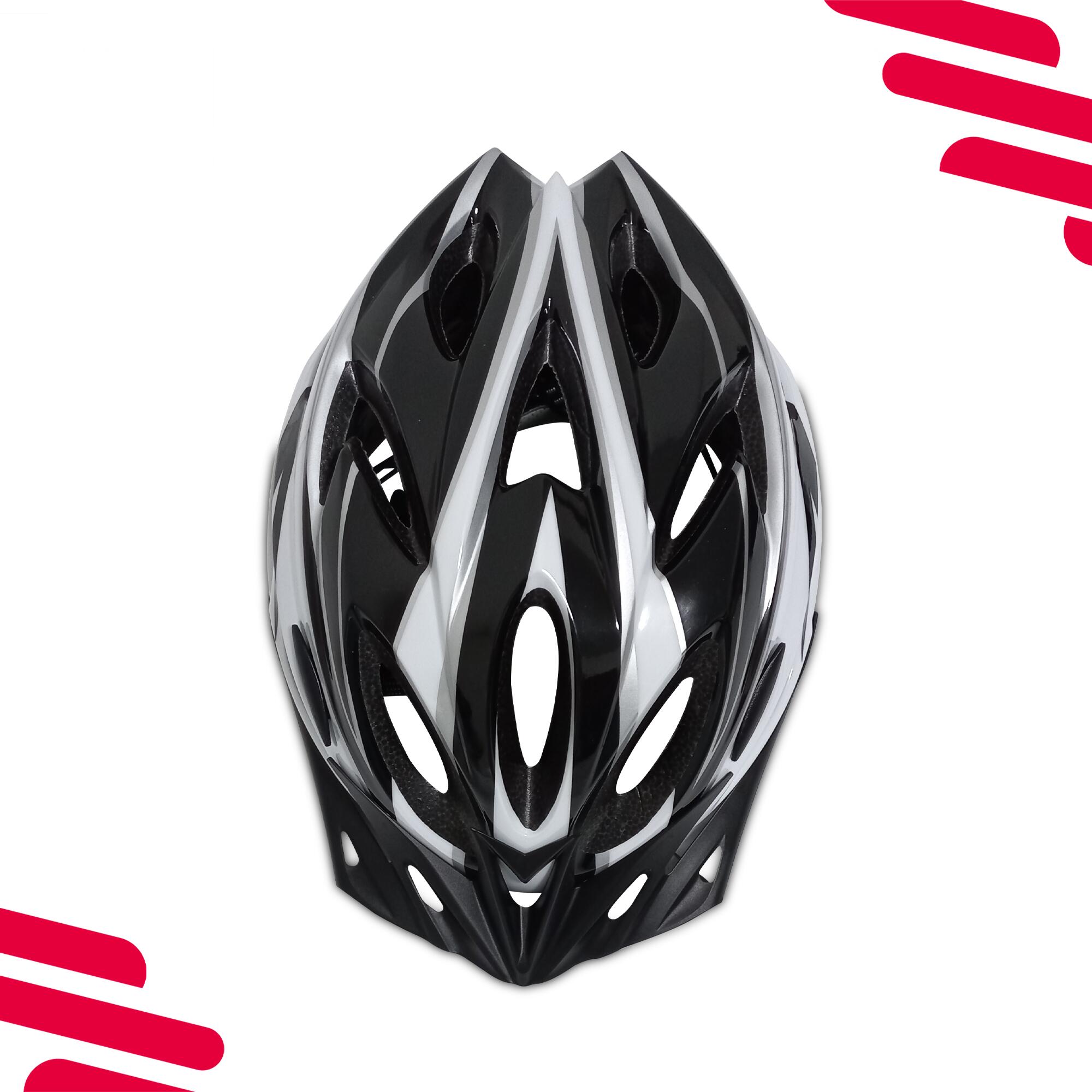 Casque de vélo Adultes Femmes/Hommes - Noir/Blanc 3/5