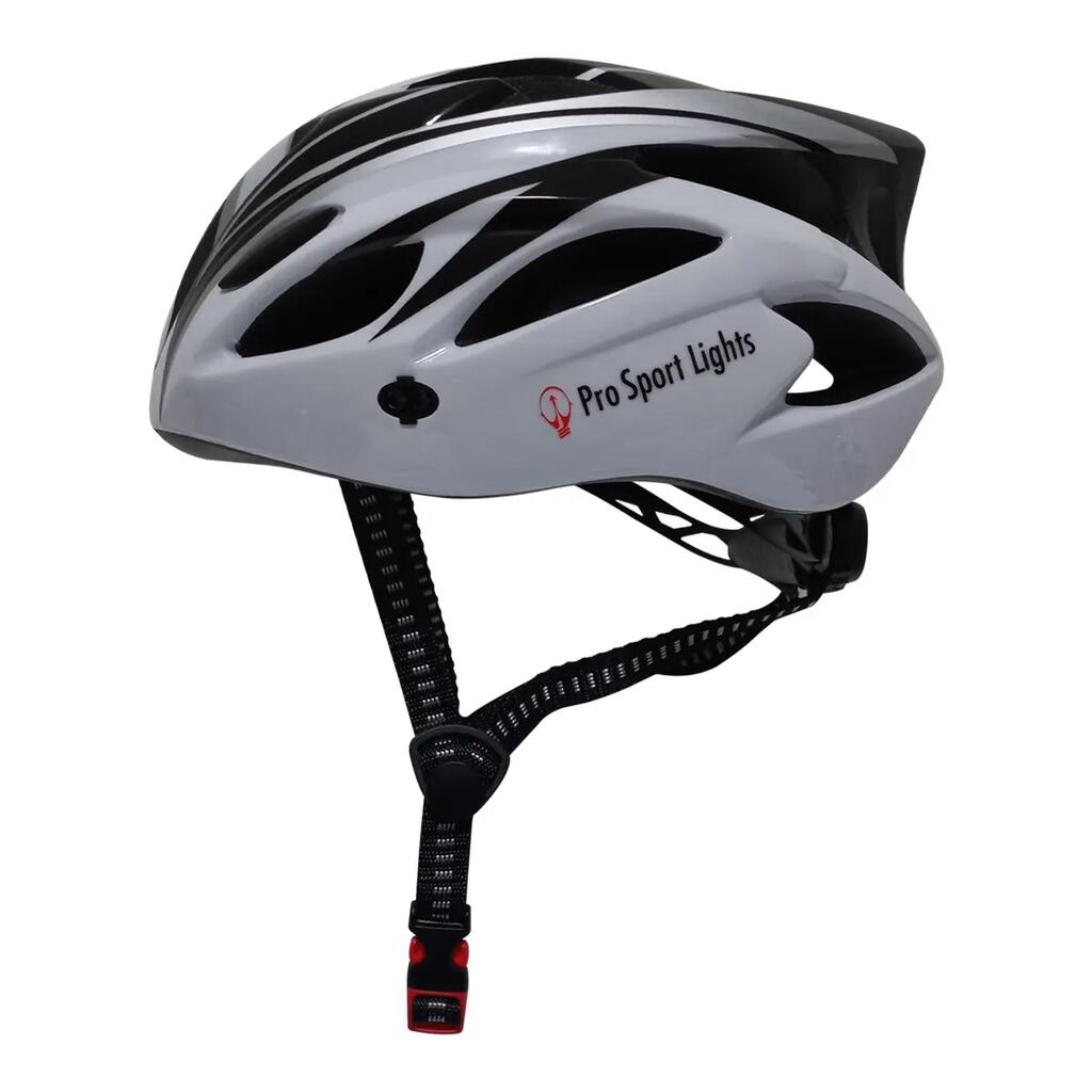Pro Sport Lights Adult Bike Helmet - Black/White