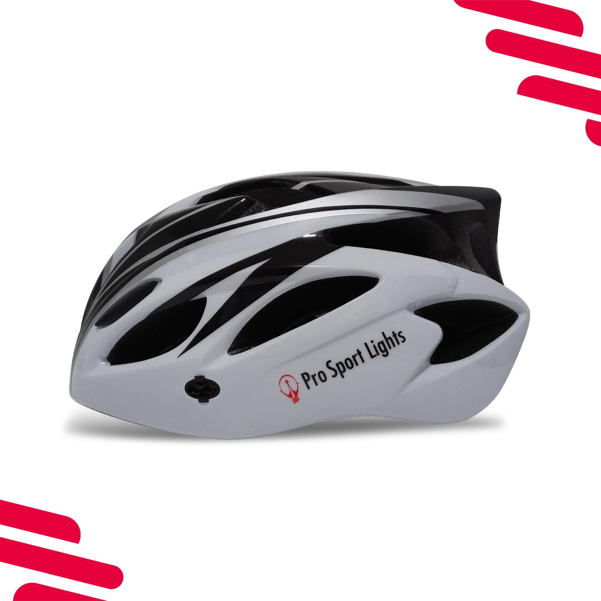 Casque de vélo Adultes Femmes/Hommes - Noir/Blanc 4/5