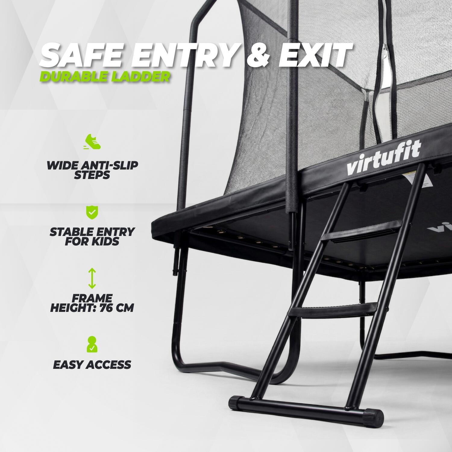 Trampolino Premium con rete di sicurezza - Rettangolare - 213 x 305 cm 6/8
