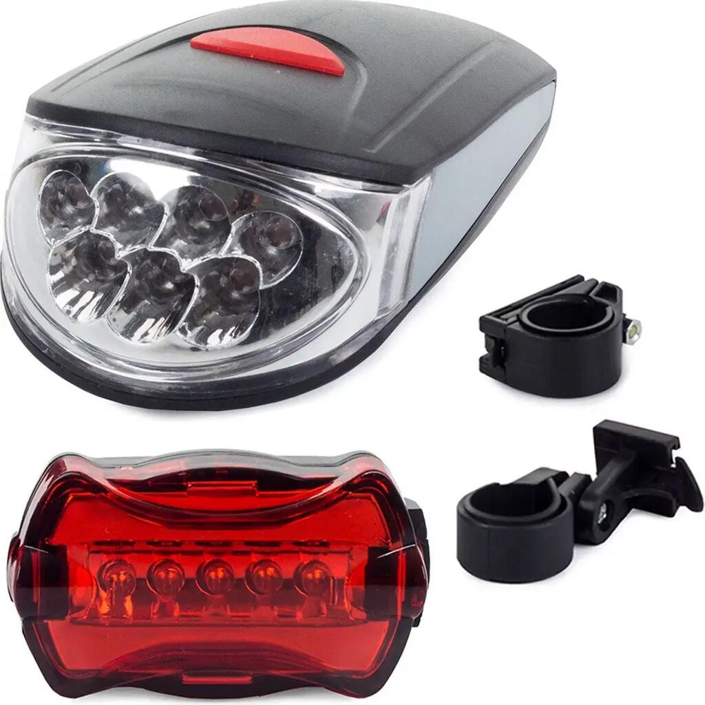 LED Bike Light Set: Front and Rear Lights – Batteries
