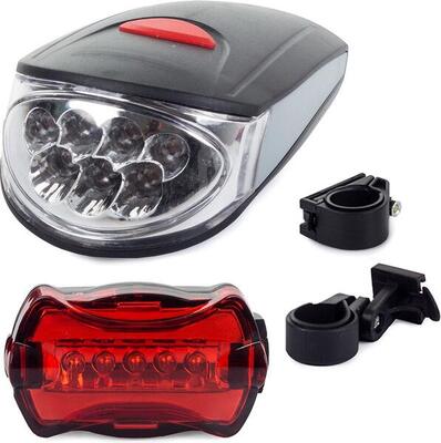 Fietsverlichting set koplamp en achterlicht led - batterijen