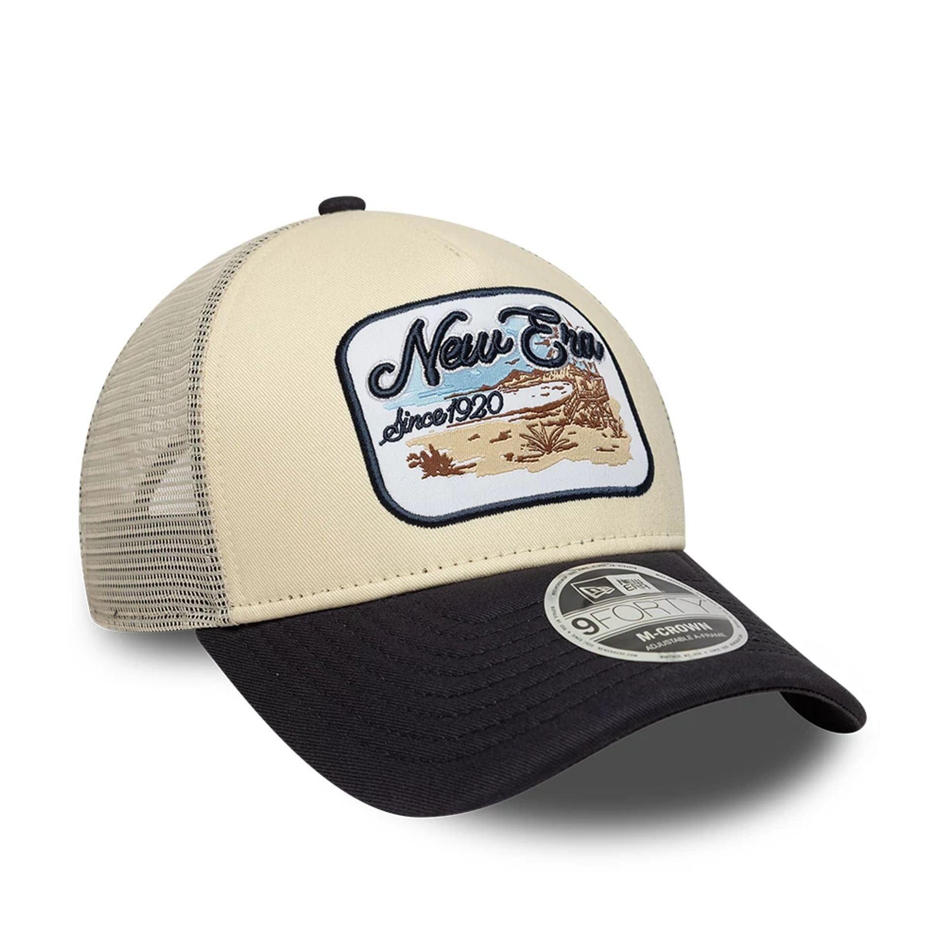 New Era 9FORTY Trucker Cap MC AF hellbeige/dunkel blau 3/5