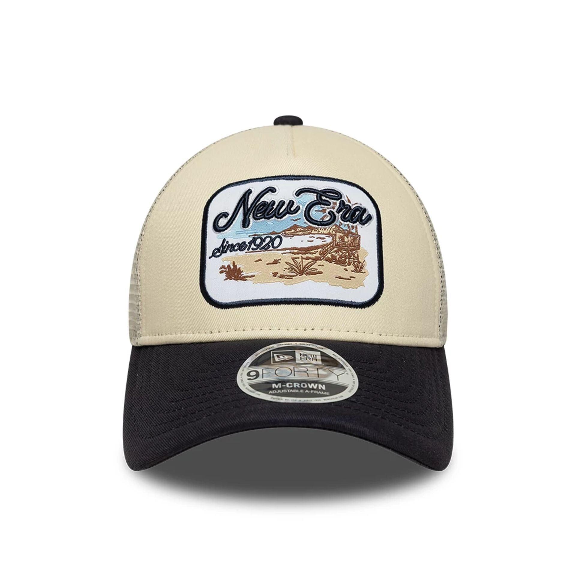 New Era 9FORTY Trucker Cap MC AF hellbeige/dunkel blau 2/5