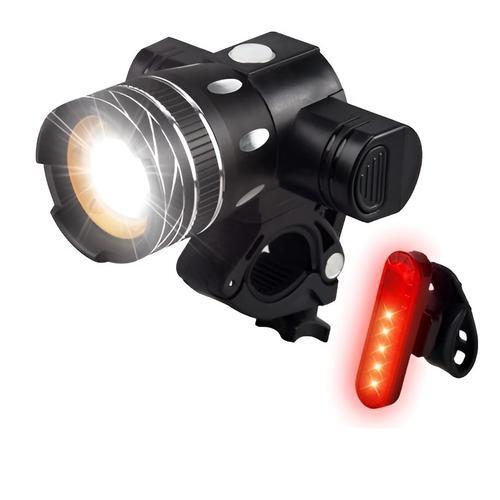 Sada cyklistického osvětlení CREE LED přední a zadní světlo – černá 2/10