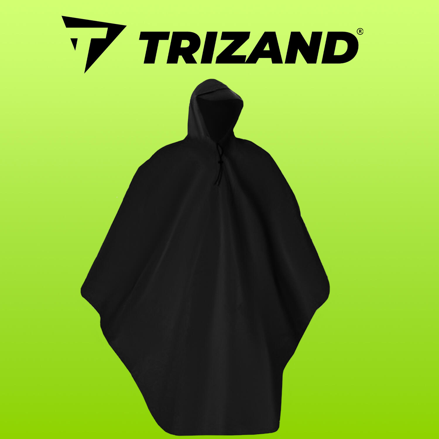 Poncho impermeable negro talla única 130 x 115 cm 3/7
