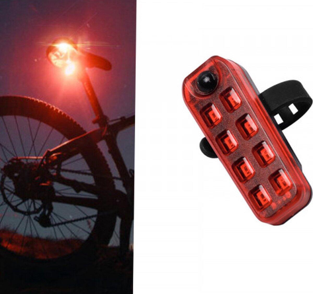 Luz trasera LED para bicicleta, recargable por USB 5/7
