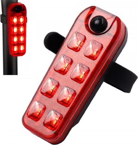Fanale posteriore a LED per bicicletta ricaricabile tramite USB