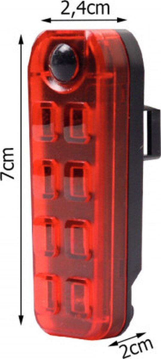Luz trasera LED para bicicleta, recargable por USB 4/7