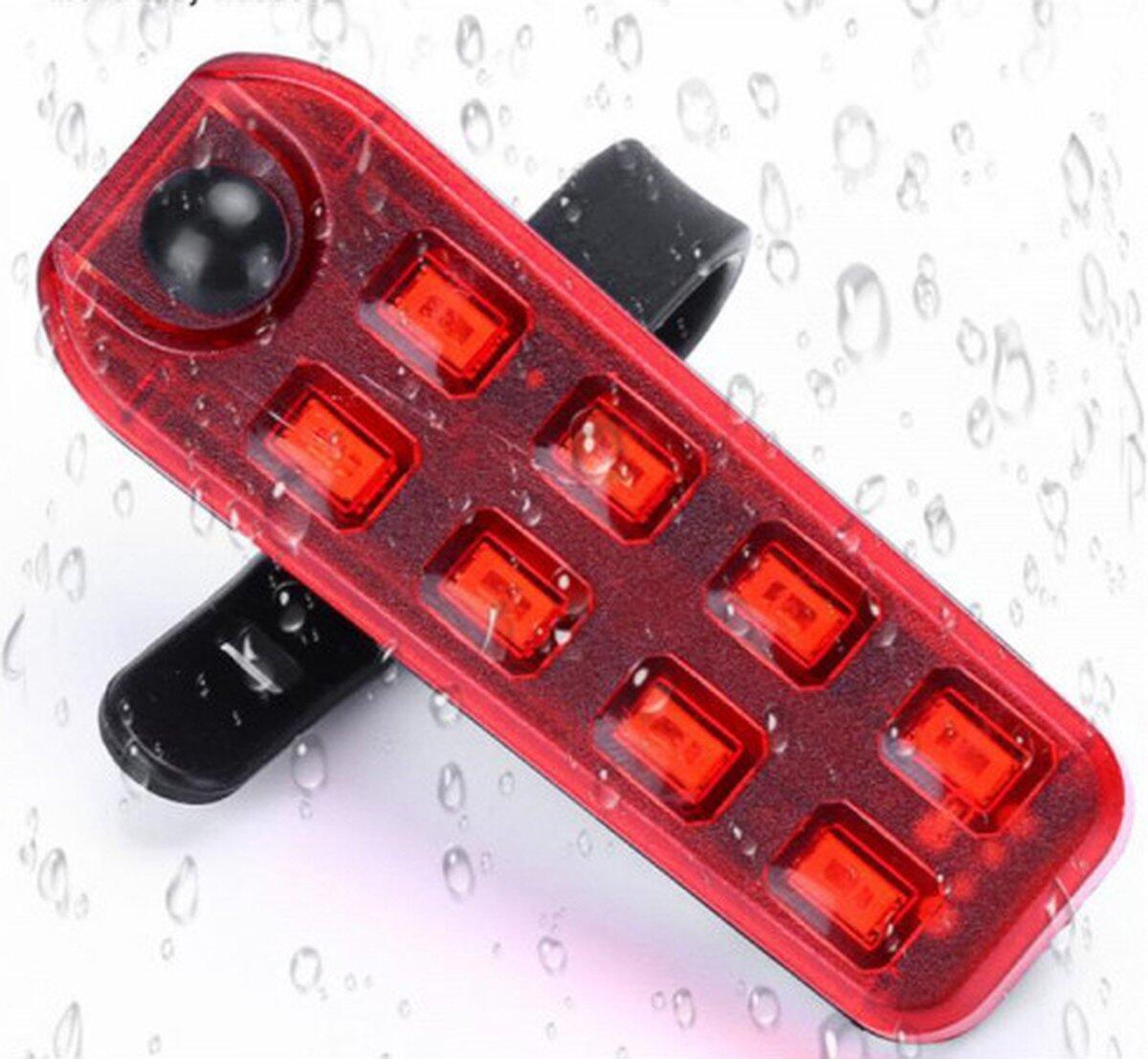 Luz trasera LED para bicicleta, recargable por USB 6/7