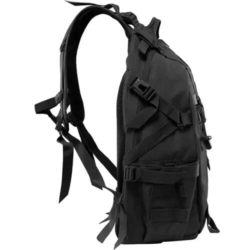 Mochila táctica de 25 litros para exteriores, militar, supervivencia, negra 5/7