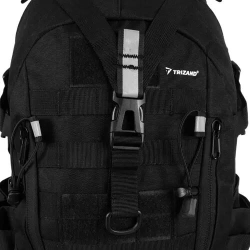 Mochila táctica de 25 litros para exteriores, militar, supervivencia, negra 4/7