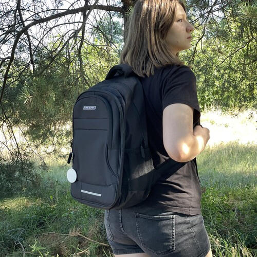 Mochila 22L negra con compartimento para portátil - Reflectores 5/7