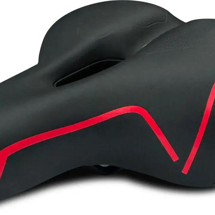 Bike Saddle Memory Foam Comfort - Black Unisex