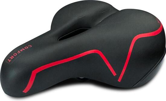 Fahrradsattel Memory Foam Comfort – Schwarz – Damen/Herren