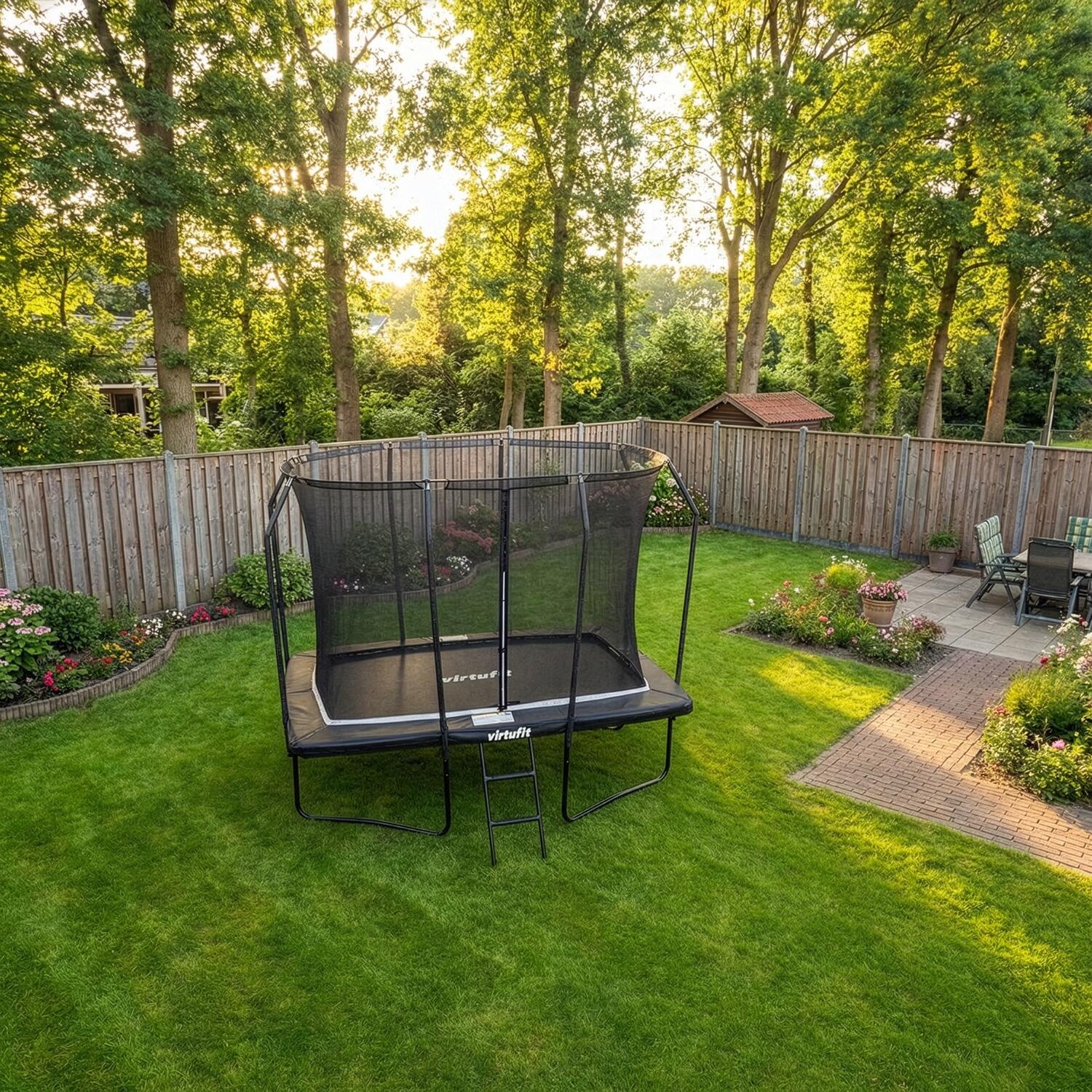 Trampoline Premium avec Filet de Sécurité - Rectangulaire - 183 x 274 3/8