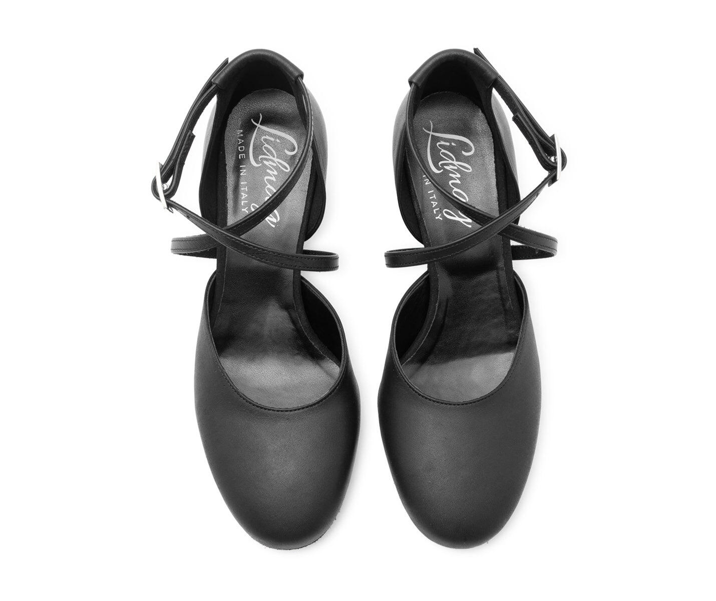 Poise Still Tanzschuhe in Schwarz Leder - 5.0 cm flare 3/5
