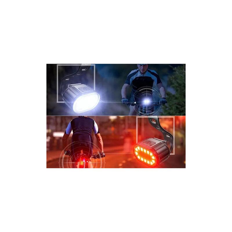 Set lumini bicicletă Sport - Față și spate LED - Reîncărcabil USB