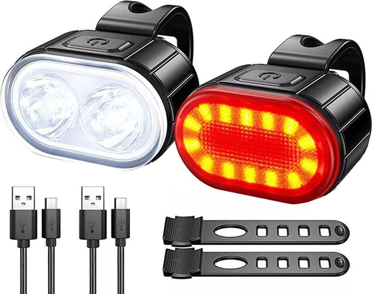 Luci bici Sport: anteriore e posteriore LED, ricaricabili USB. 6/7